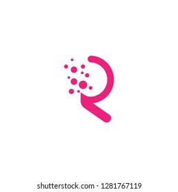 Letter R logo design template vector image   