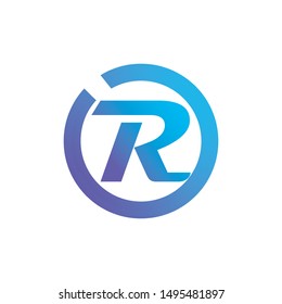 letter R logo design template elements, letter logo R
