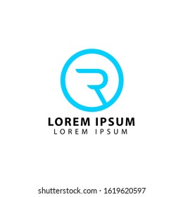 letter R logo design template. letter R background.