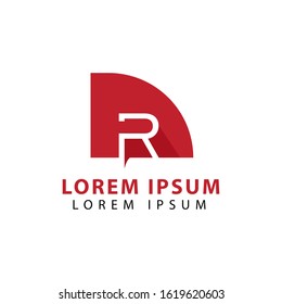letter R logo design template. letter R background.