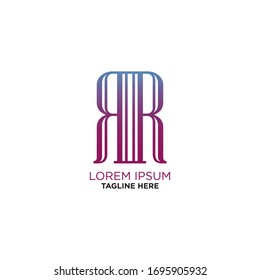 Letter R logo design template.