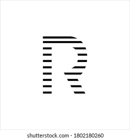 Icono de la plantilla de diseño del logotipo R de la letra. apto para afiches de diseño web, banner, etc.