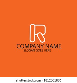 Ilustración vectorial del diseño del logotipo de la letra R