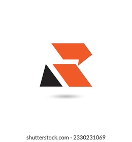 Letter R logo design template. Isolated on white background. Vector illustration