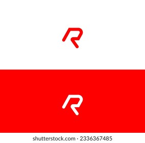 Plantilla de diseño de logotipo de carta R.