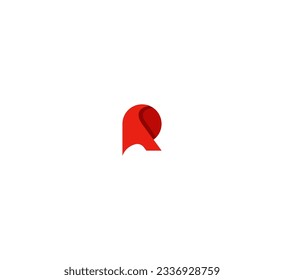 Letter R logo design template. 3D Colorful R letter logo.