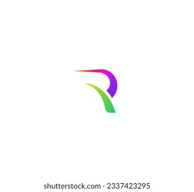 Plantilla de diseño de logotipo de carta R.