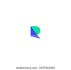 Plantilla de diseño de logotipo de carta R.