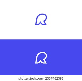 Letter R logo design template.
