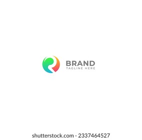 Letter R logo design template.