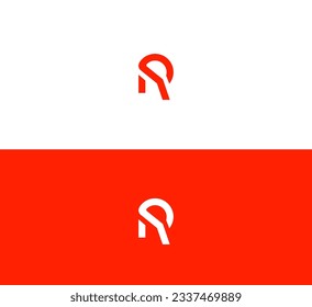 Plantilla de diseño de logotipo de carta R.