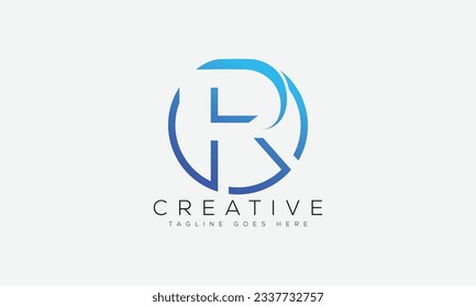 Letter R logo design template vector illustration.