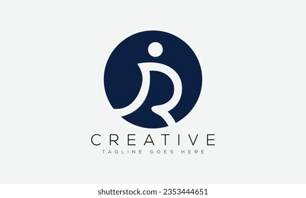 Ilustración vectorial de la plantilla de diseño del logotipo R de la letra.