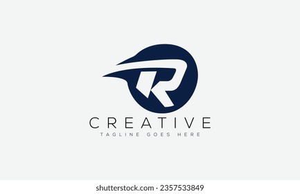 Ilustración vectorial de la plantilla de diseño del logotipo R de la letra.
