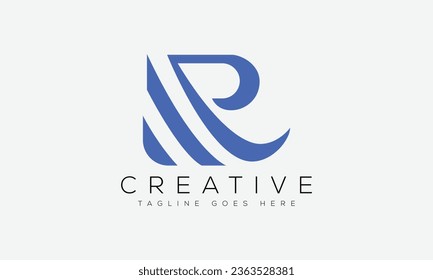 Ilustración vectorial de la plantilla de diseño del logotipo R de la letra.