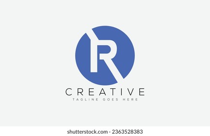 Ilustración vectorial de la plantilla de diseño del logotipo R de la letra.