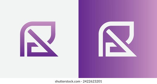 Letter R logo design template Creative modern trendy r typography