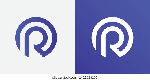 Letter R logo design template Creative modern trendy r typography