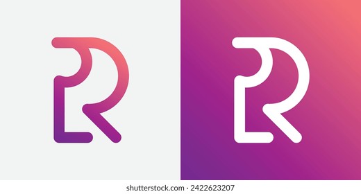 Letter R logo design template Creative modern trendy r typography
