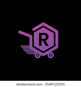 Letter R logo design template