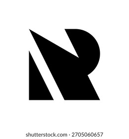 Logotipo de la letra R. Diseño de logo. Elementos de Plantilla. Logotipo abstracto geométrico