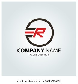 Letter R logo design template. Creative circle symbol. Vector illustration