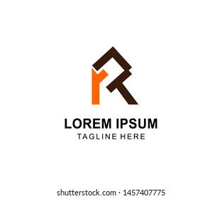 Letter R logo design vector illustration