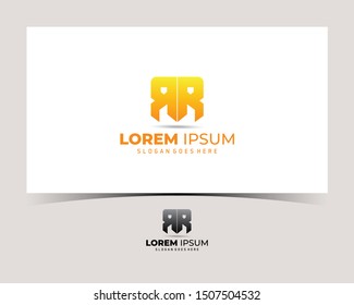 letter r r logo design vector illustration. r r elegant initial