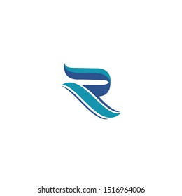 Letter R logo design vector template 
