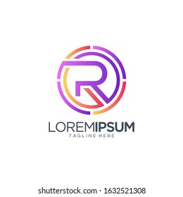 Letter R Logo Design Vector Template