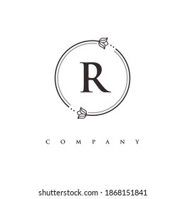 letter R logo design vector