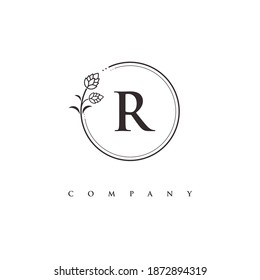 letter R logo design vector