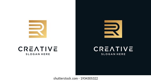 Letter R logo design vector