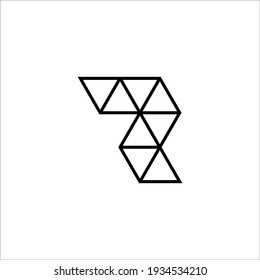 letter R logo design vector sign