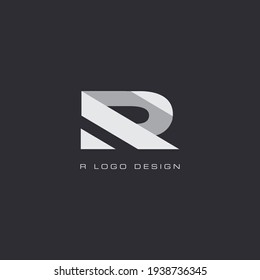 Letter R logo design. Vector illustration.