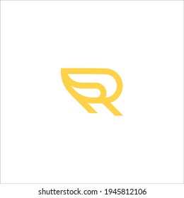 letter R logo design vector sign