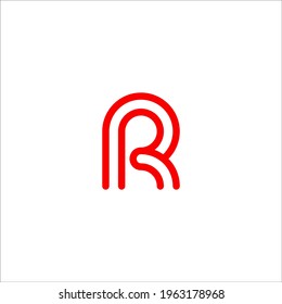 letter R logo design vector sign