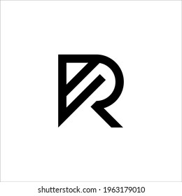 letter R logo design vector sign