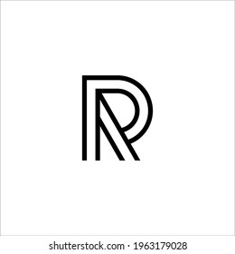 letter R logo design vector sign