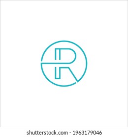 letter R logo design vector sign