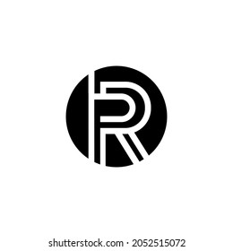 letra R logo diseño vector símbolo símbolo gráfico emblema de icono moderno nombre geométrico de empresa iniciales
