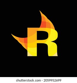 letter R logo design vector illustration , logo or icon illustration