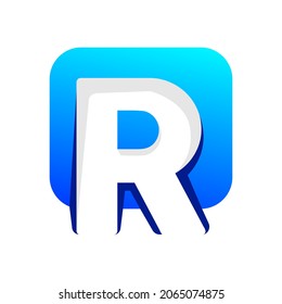 letter r logo design vector