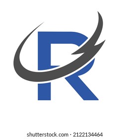 Letter R Logo Design Vector Template. R Logotype Minimal Monochrome, Monogram, Typeface, Alphabet, Premium  Sign