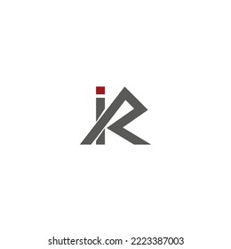 Letter I or R logo design vector template
