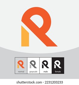 Logo-Designvektor des Buchstaben R.