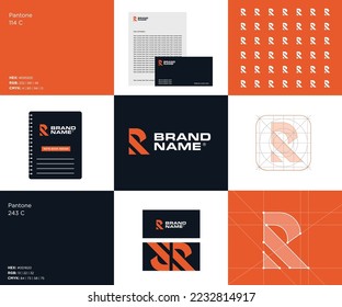 Letter R logo design vector file