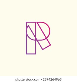 Logo-Design-Vektoridee von Letter R mit kreativem und einfachem Konzept