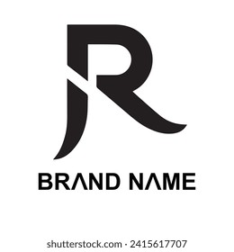 Letter R logo design vector illustration.