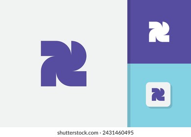 letter r logo design vector template